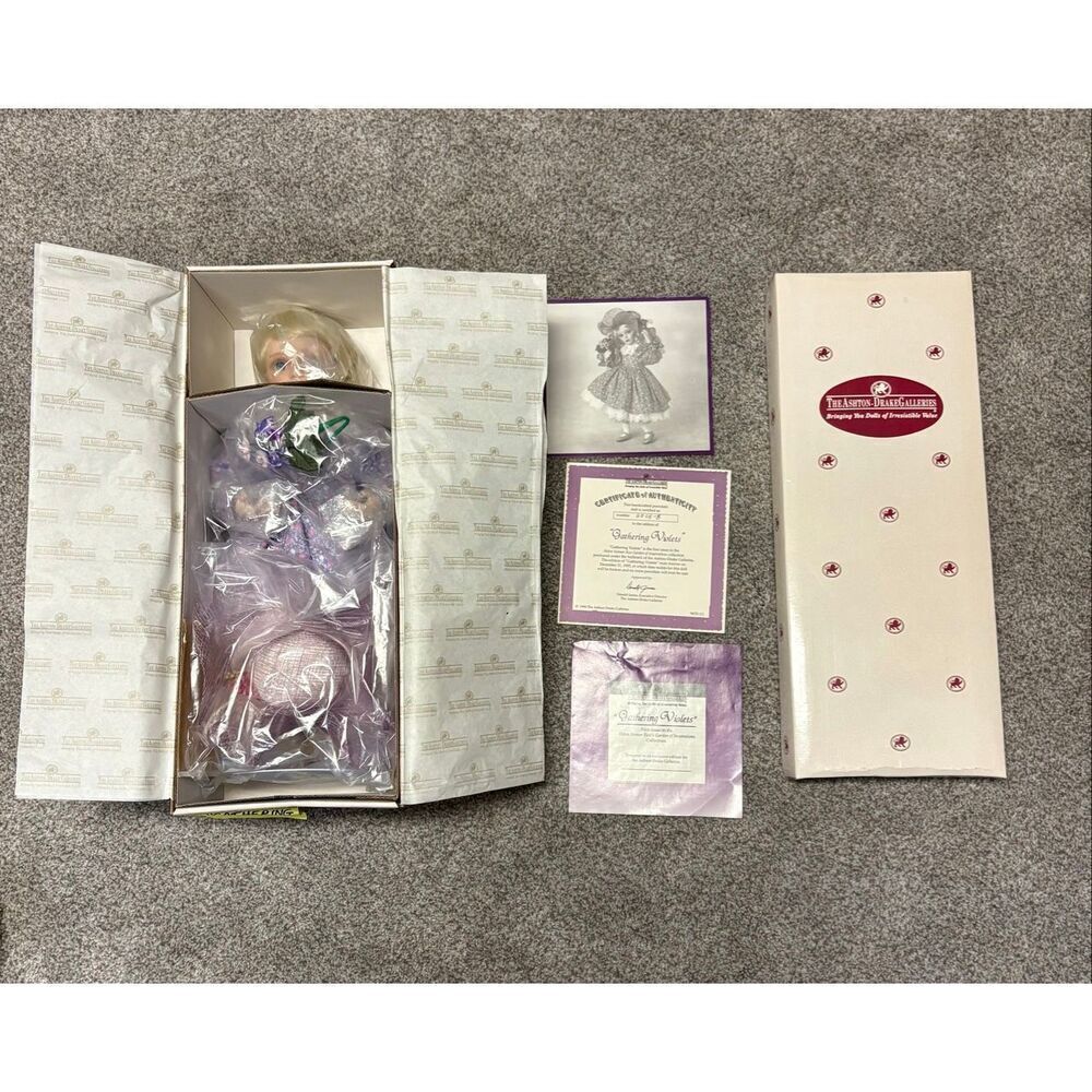 Ashton Drake Gathering Violets doll by Helen Steiner Rice Garden Inspirations